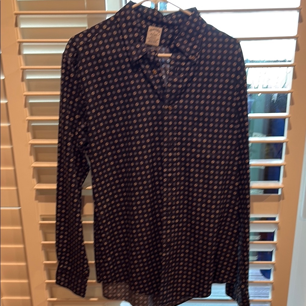 Brooks Brothers Blue Casual Button Down Shirt with Modern Pattern